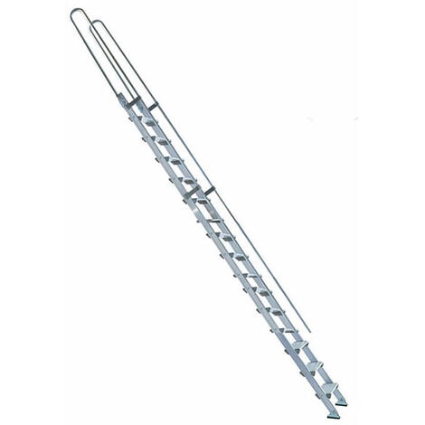 Echelle de meunier alu : marches de 15cm - Longueur 1.45 à 4.27m