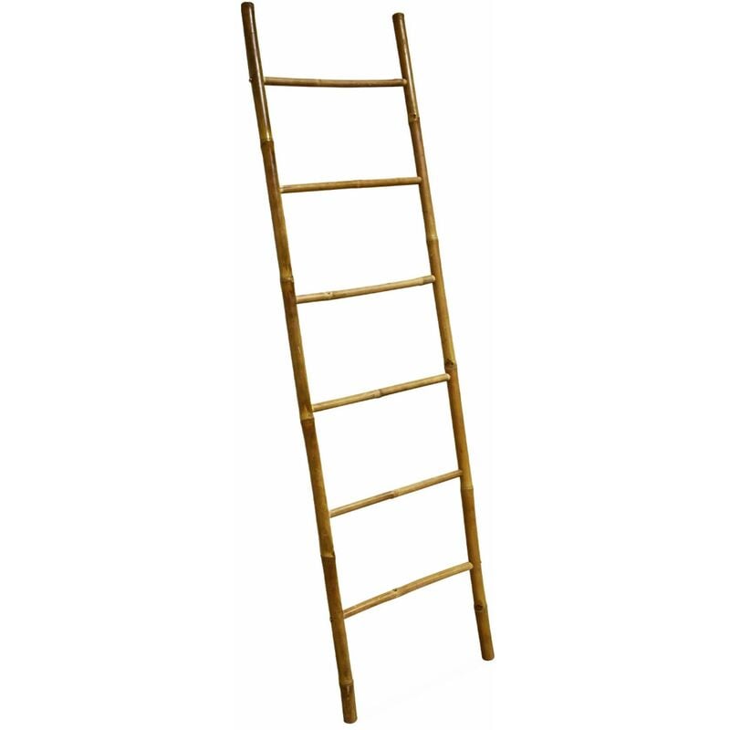Sweeek - Echelle décorative. Fidji. 6 montants en bambou. l 49/52 x p 3 x h 190cm