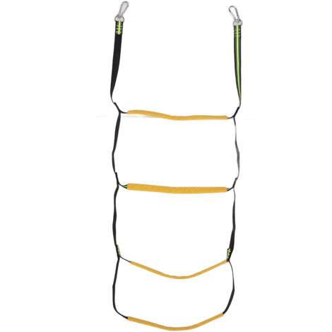 Échelle de Corde Pliable 4 Marches pour Bateau, Kayak et Canot Pneumatique - Escalier d'Embarquement Portable