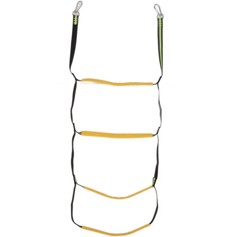 Échelle de Corde Pliable 4 Marches pour Bateau, Kayak et Canot Pneumatique - Escalier d'Embarquement Portable