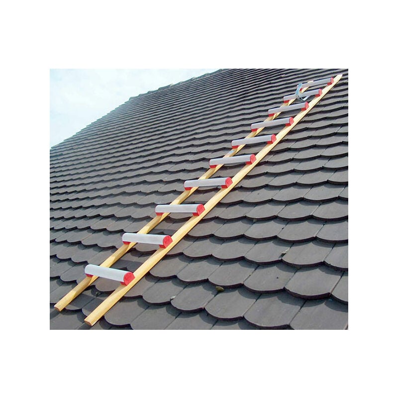 Echelle de toit - Bois / Alu - Ecartement des barreaux 39cm - 3.00m de long - HIM4138.39.300