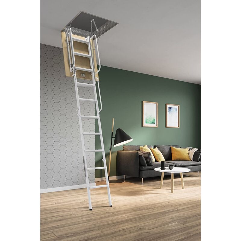Scari - chelle de grenier rétractable 50X100 H300 acier 4PCS