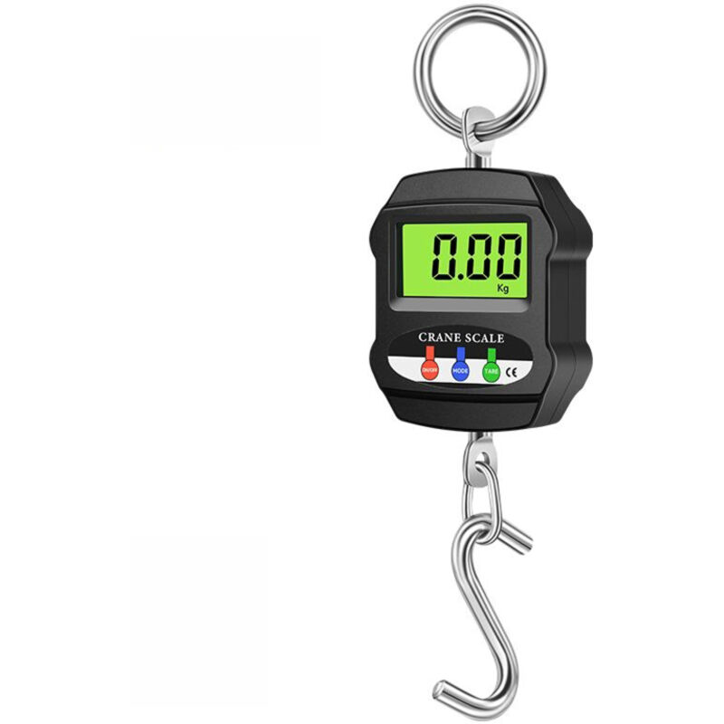 Scala a gru elettronica sospesa da 300 kg/660 libbre, mini scala di sollevamento industriale, bilancia da cucina, nera