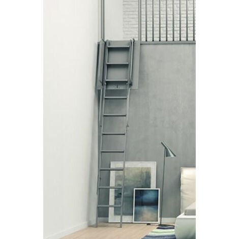Echelle de meunier pliante pour mezzanine noir - 2 main-courantes - PALCO/P/N