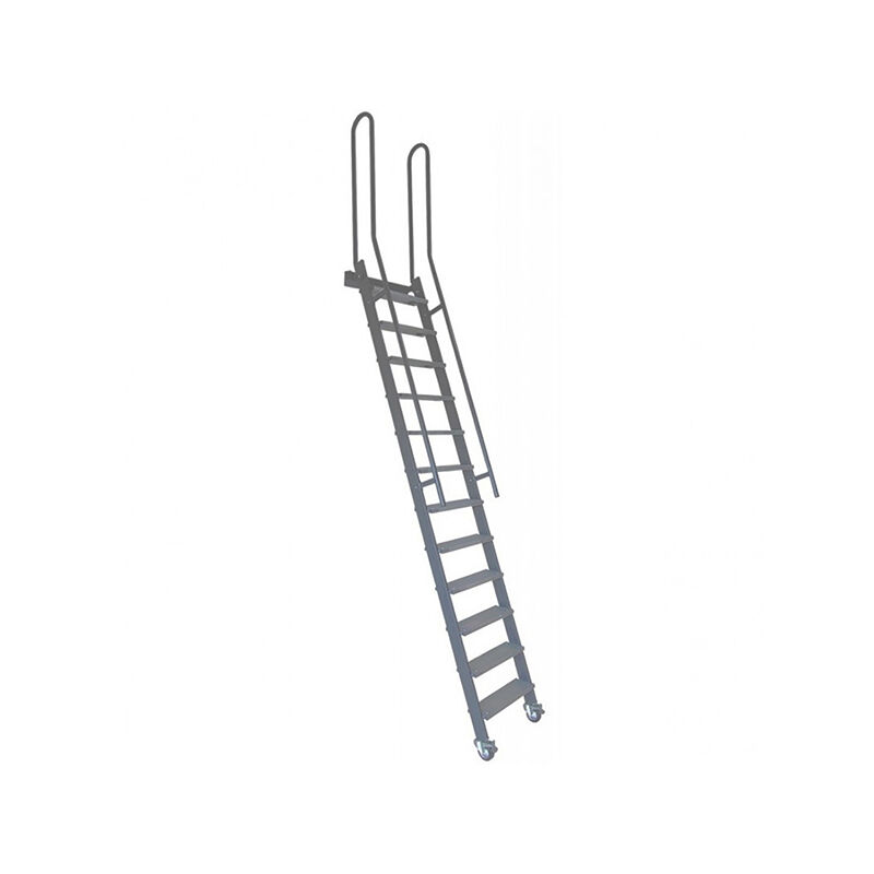 Matisère - Echelle meunier rabattable acier - Marches bois - Hauteur à atteindre 2,50m - SSPXL-263-G-RV