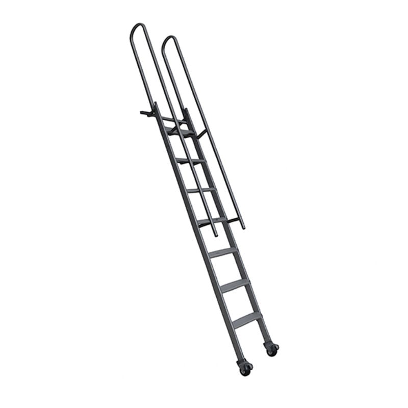 Matisère - Echelle rabattable acier - Marches métal - Hauteur à atteindre 2,50m - Rampes horizontales - SSPFXL-263-N-RH