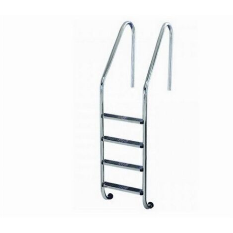 Échelle de piscine 4 marches en acier inoxydable Aisi 316 – Hauteur dépliée 1,5m – Marches 500mm – Finition polie brillante – Flexinox - FLX-350-0279
