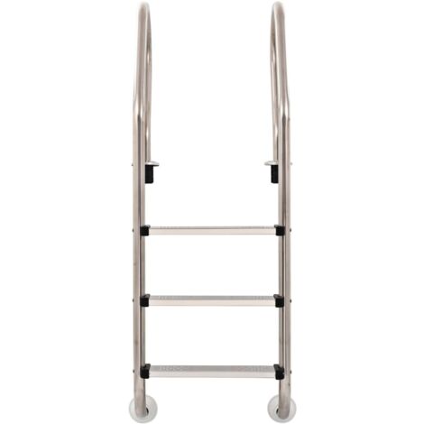 Échelle de piscine à 3 échelons Acier inoxydable 304 120 cm CFW86160