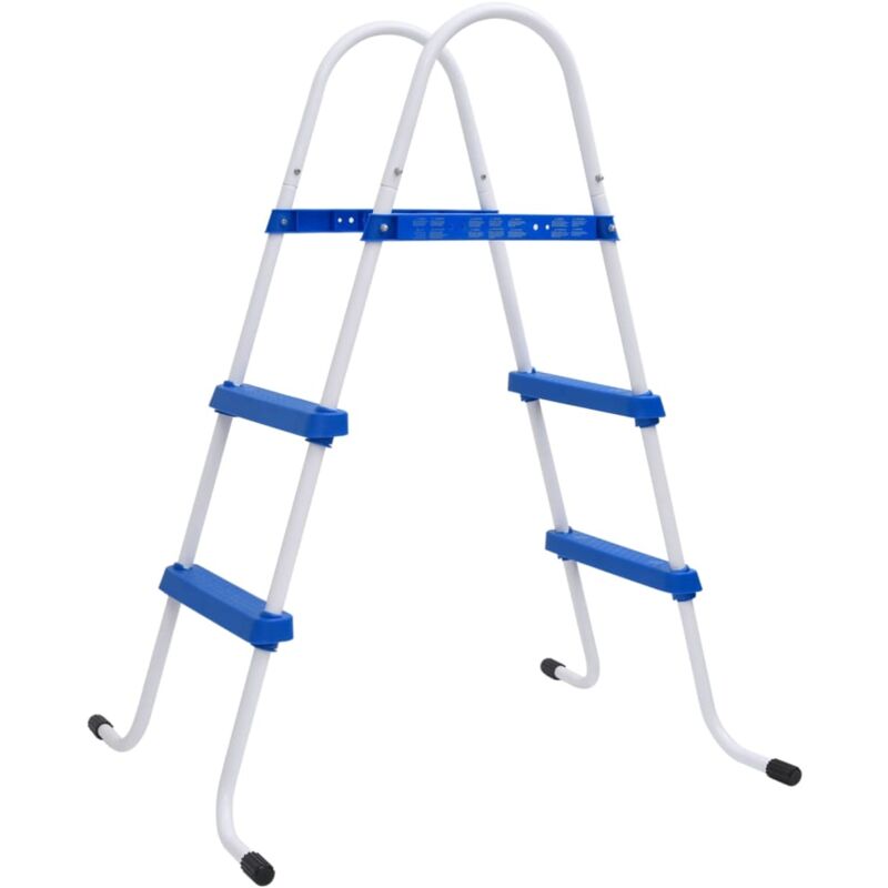 Chelle de piscine Bleu et blanc 84 cm Acier
