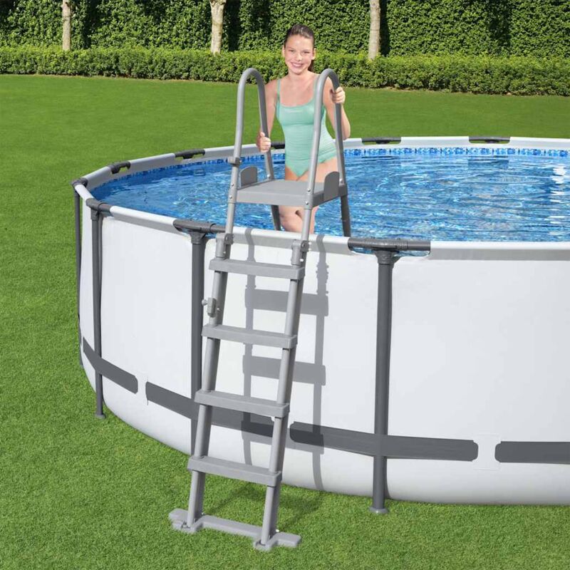 Bestway - chelle de piscine de sécurité à 4 marches Flowclear 132 cm
