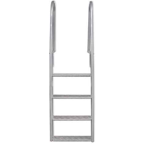 Échelle de piscine/quai à 4 marches Aluminium 167 cm CFW12029