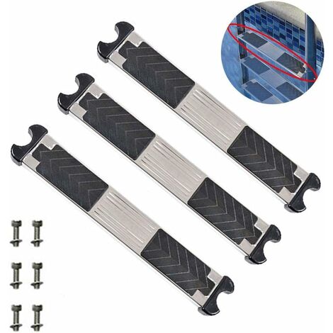 Échelle De Remplacement pour Piscine, Pédale de Piscine, 3 Pièces Marche D'échelle De Piscine en Acier Inoxydable Accessoires pour Piscine, Remplacement De La Pédale De Pont pour Échelles Hors-Sol