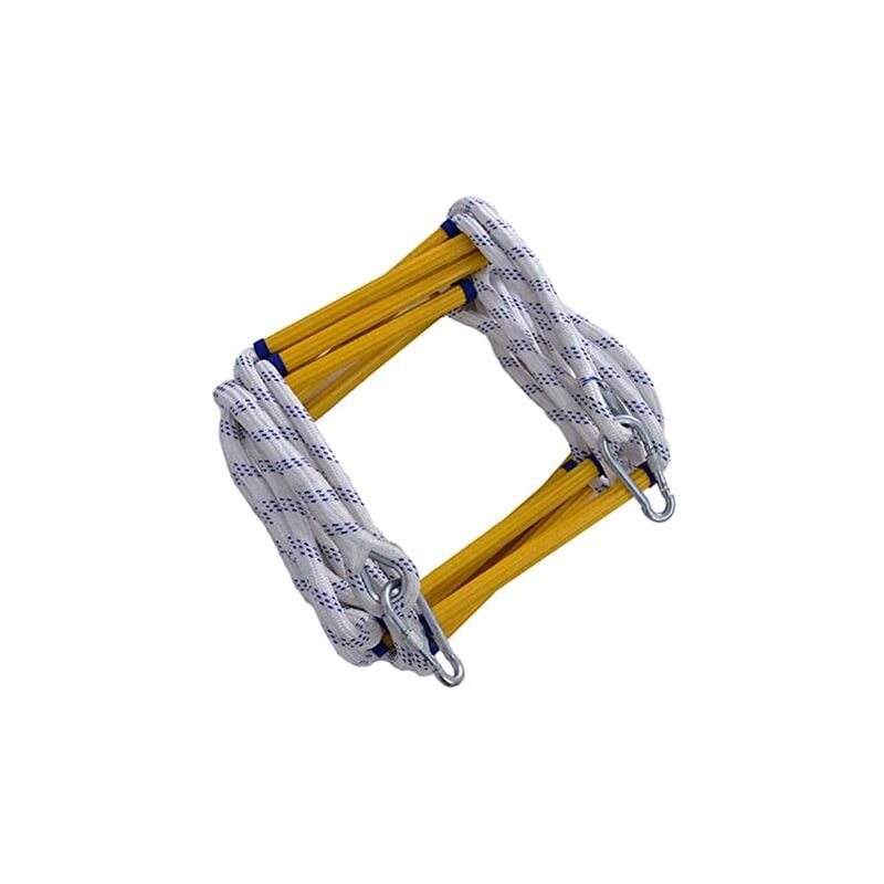 Echelle de Secours 20M avec Mousquetons Echelle d'Incendie en Cas d'urgence pour Evacuation de Fenêtre Balcon