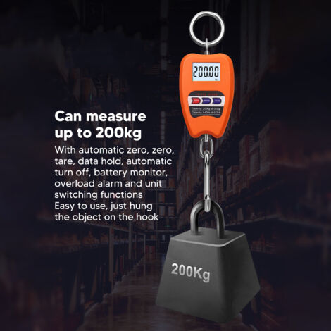 Échelle de suspension numérique Portable de 200 kg portant un mini-moustique multifonctionnel précis avec écran LCD