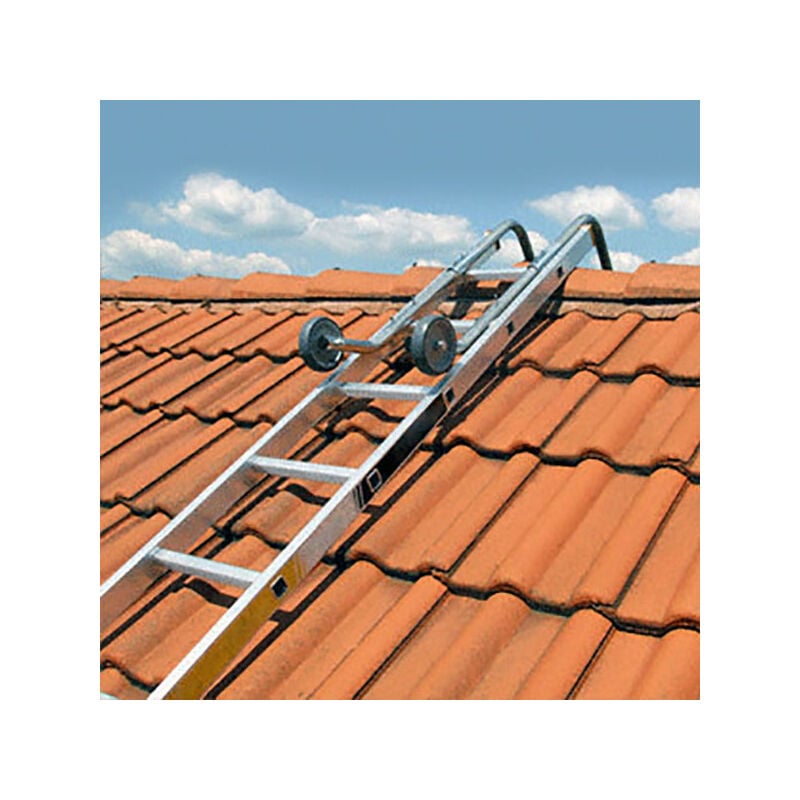 Echelle de couvreur de 5.24m de longueur: échelle avec crochets de toit. - 8118T