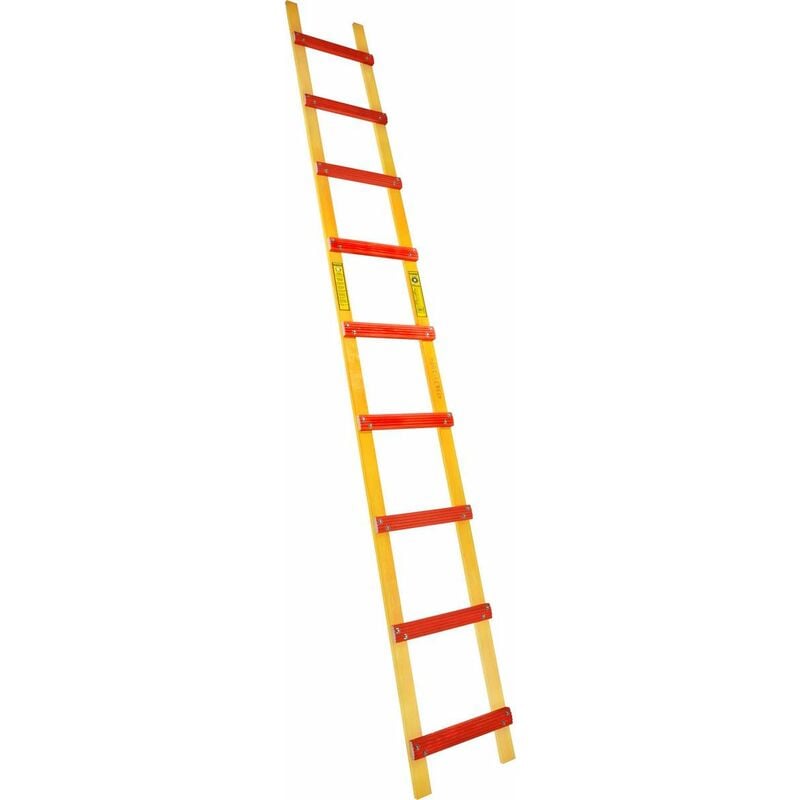 CENTAURE Echelle de toit bois - Ecartement 33 cm - Lg 5m00