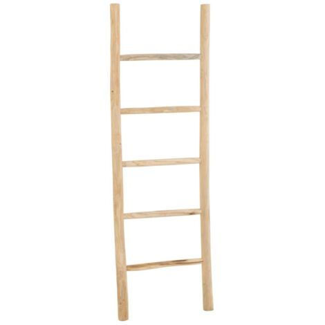 Échelle Déco 5 Marches en Bois "Teck" 158cm Naturel