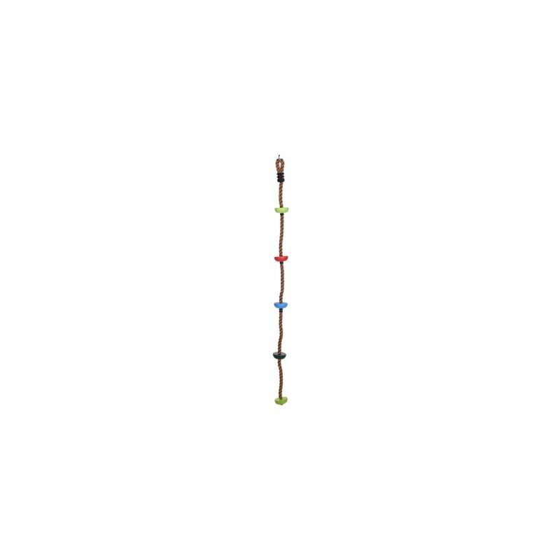 Corde d'escalade 5 marches pour enfants longueur 2 me'tres couleurs assorties pour jardins exte'rieurs et espaces ouverts