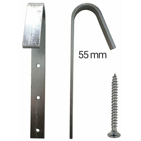 Echelle Direct – Crochets en acier pour échelle de meunier bois – Vendus par paire – Hauteur 136 mm, largeur 20 mm, épaisseur 6 mm – Compatible barres jusqu'à 35 mm - 2BOIS
