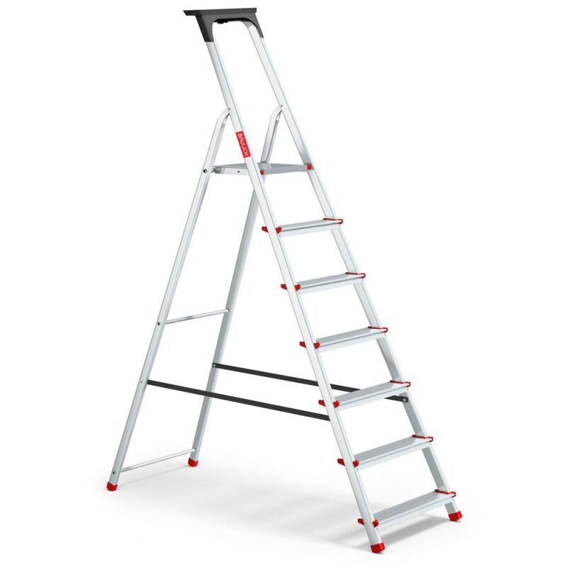 Baulich - chelle domestique en aluminium avec plateau, 7 marches, 150 kg