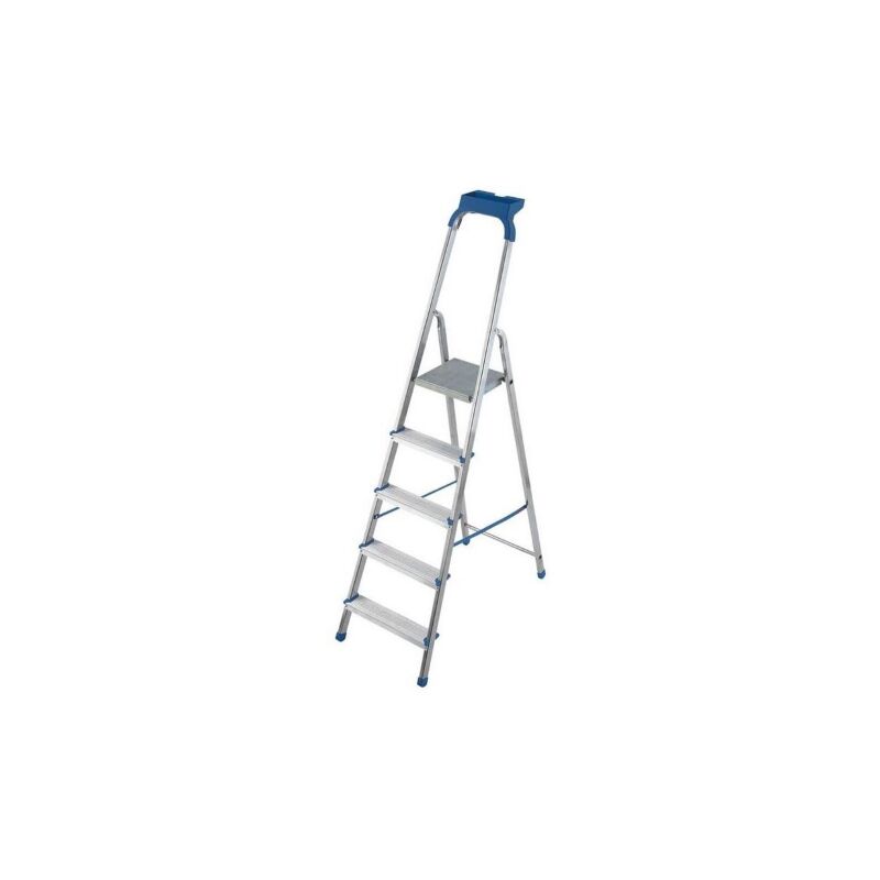 E'chelle d'e'chelle Kasart Plus usage domestique 7 marches en aluminium avec renforts capacite' 150 kg Garantie 5 ans certifie'e en 131 Alluminio/Blu