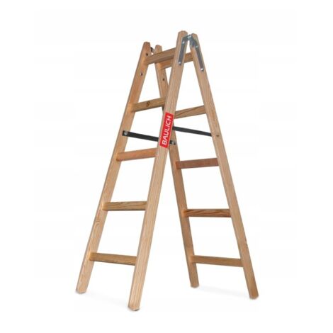 Échelle en bois 2x5, double face, extensible, BAULICH