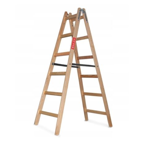 Échelle en bois 2x6, double face, extensible, BAULICH
