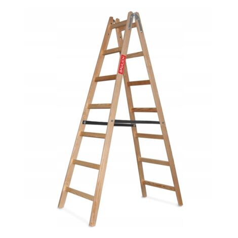 Échelle en bois 2x7, double face, extensible, BAULICH