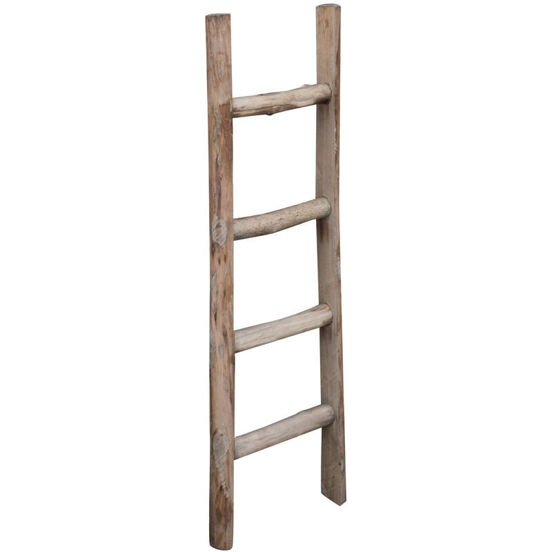 Biscottini - Porte-serviettes échelle bois moderne salle de bain sol mur à mur décoratif échelle porte-objet bibliothèque decorative