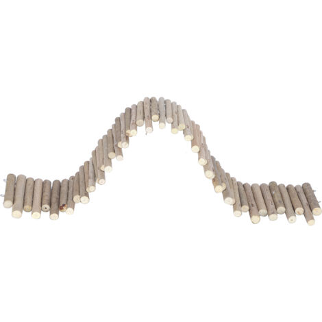 Échelle en Bois Naturel pour Hamster - Pont Éducatif 50cm pour Petits Animaux