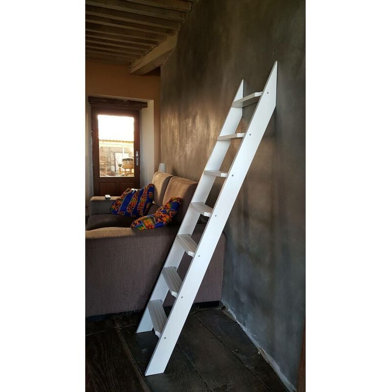 Echelle En Hêtre Laquée Blanc Cm11