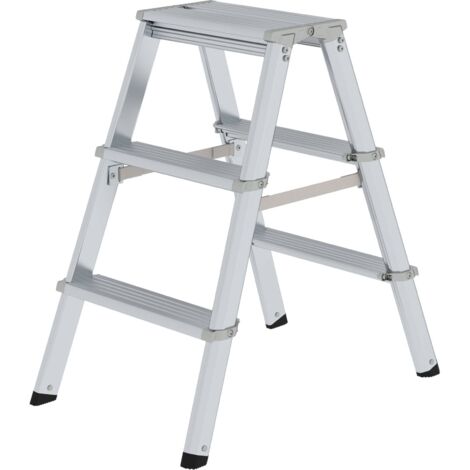 Échelle escabeau ML 2 x 3 marches aluminium longueur de l’échelle 690 mm connexion marches-montants vissée
