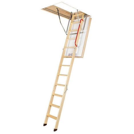 Echelle escamotable bois - Ouverture du plafond de 70 x 140cm - LWT70140-2