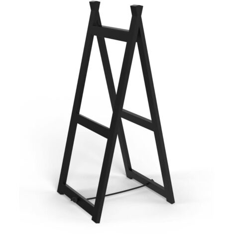 Échelle étagère en bois teinté noir 88cm