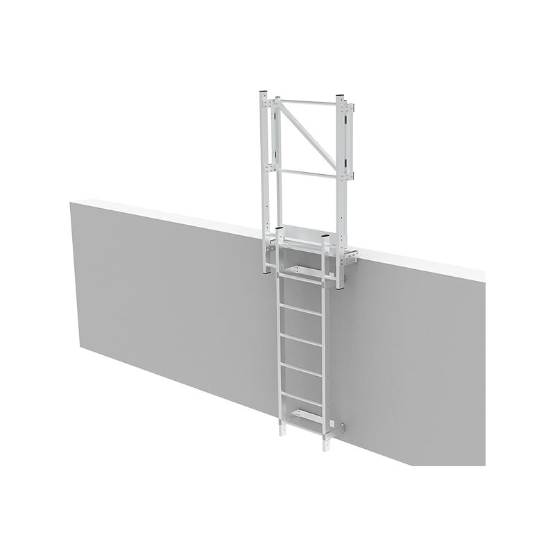 Echelle pour accès toiture avec marche palière et portillon - Hauteur à franchir 0.75m - CS-FSC-MPP-075