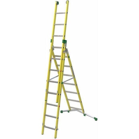 B. Echelle isolante de 2.64m fermée et 5.65m ouverte.