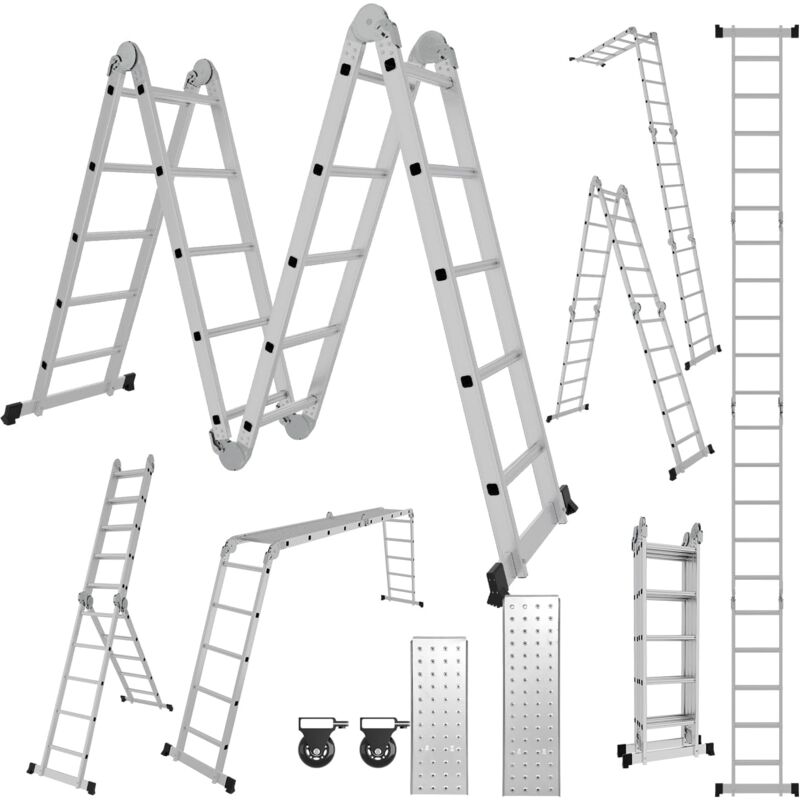 Échelle Multifonction 4 x 5-582 cm - 7 en 1 - en Aluminium