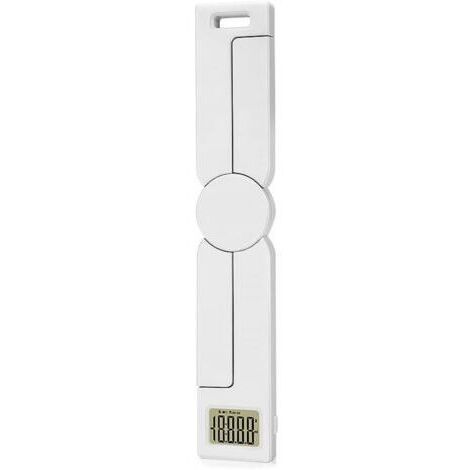 Échelle Pliante Outil de Poids de Mesure numérique précis avec LCD Afficher Le Gadget Portable(Blanc)