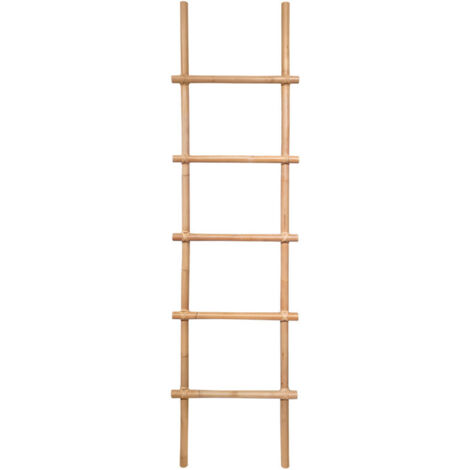 Echelle porte serviette 190 cm en rotin naturel - LIVIO