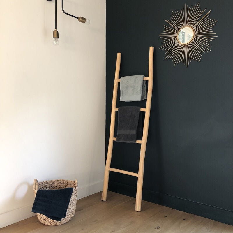 Berah Getah - Echelle porte-serviette en teck massif 150 cm