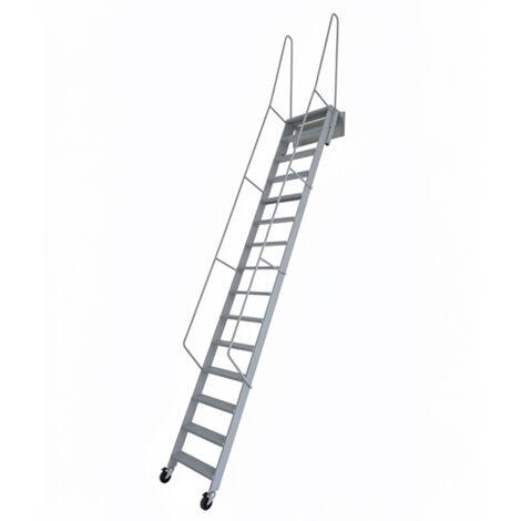Echelle rabattable acier grise - Hauteur d'accès 2.65 à 2.80m - Largeur 40cm - Marches métal - SOPALCO/G275