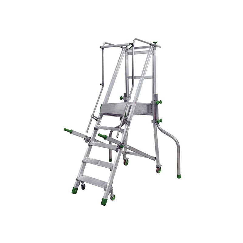 Kaiserkraft - Escabeau roulant 7 marches - Hauteur max. de travail 3.54m - CA3/150