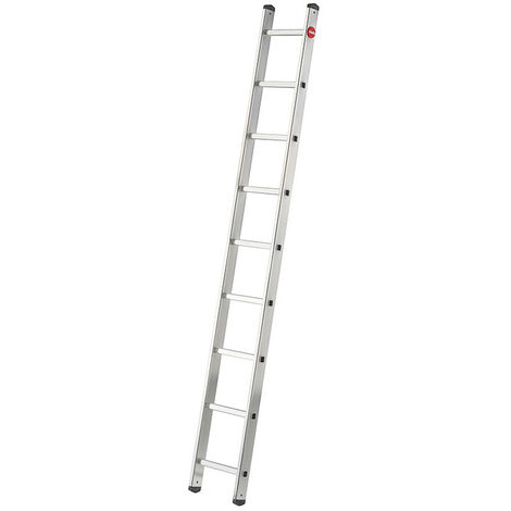 Echelle simple 9 échelons 2,6m/3,5m en alu professionnelle Hailo ProfiStep Uno