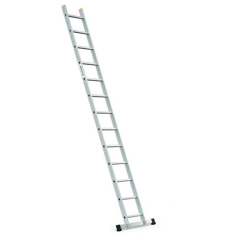 Echelle simple StablePro 13 marches en aluminium, légère et durable, hauteur de travail maximale 4,49m, garantie 5 ans, charge maximale 150kg, Hostrom