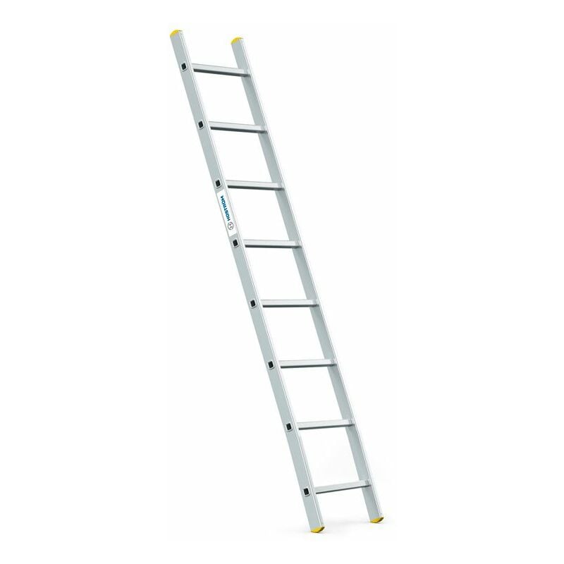 Echelle simple StablePro 8 marches en aluminium, légère et durable, hauteur de travail maximale 3,2m, garantie 5 ans, charge maximale 150kg, Hostrom