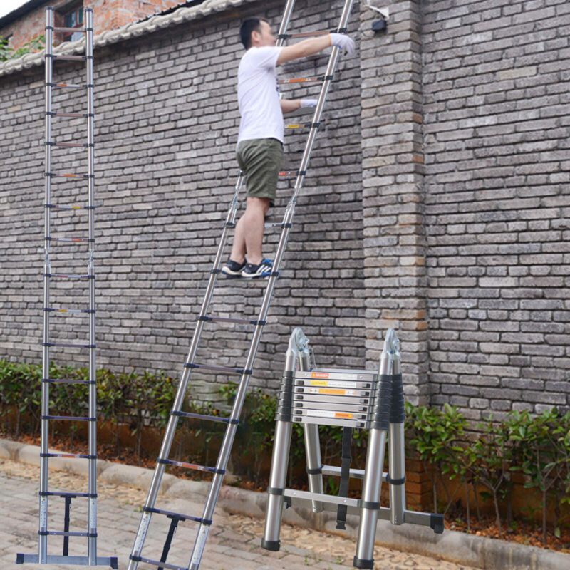 Echelle télescopique 5m de hauteur Echelle pliante 150kg de charge max.