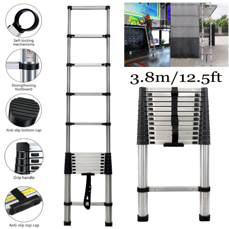 Dayplus - Echelle télescopique Echelle simple Echelle à coulisse 12.5ft
