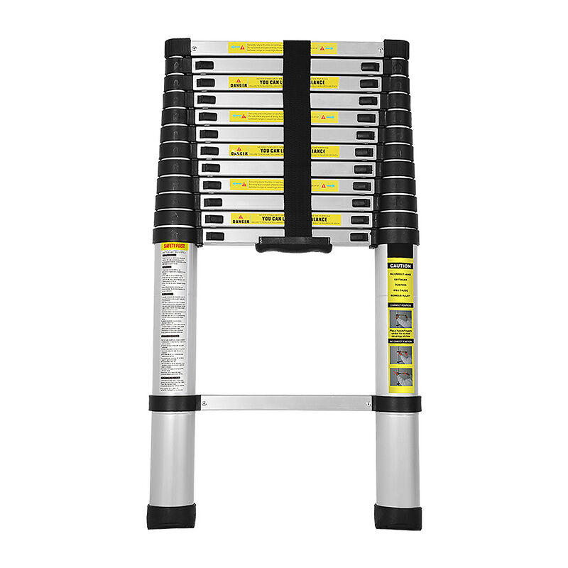 Jopassy - Echelle Télescopique jusqu'à 150 kg Escabeau stable en aluminium 3,8 m