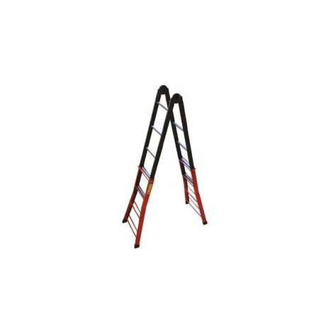 Échelle télescopique "Phénomènes" en acier Acal 100 - 4+4 gr. - hauteur maximale cm.390h. -Kg.12