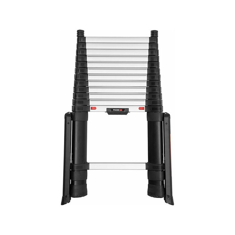 Matisère - Echelle télescopique 4.10m avec stabilisateurs - Marches de 50mm - Hauteur de travail max. 4.90m - TEL-72241STAB